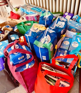 Spendensammlung für obdachlose Frauen
