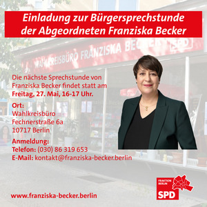 Bürgersprechstunde mit Franziska Becker im Wahlkreisbüro