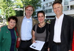 Inge Deutschkron, André Schmitz, Franziska Becker, Frank Jahnke. Foto: Christine Kurka