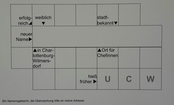 Mitmachen bei der Namenssuche für das UCW